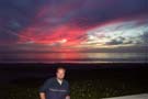 me and the spectacular sunset in morro bay, ca